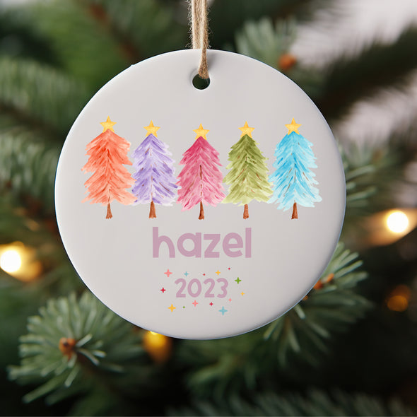 Tree Custom Girl Christmas Ornament, Personalized Ornament, Holiday Ornament, Girl Gift, Name Ornament, Holiday Gift, Stocking Stuffer