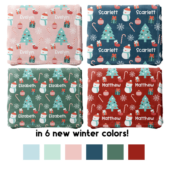 Personalized Christmas Blanket, Custom Name Blanket, Christmas Gift, Holiday Blanket, Stocking Stuffer, Christmas Decoration, Blanket Gift
