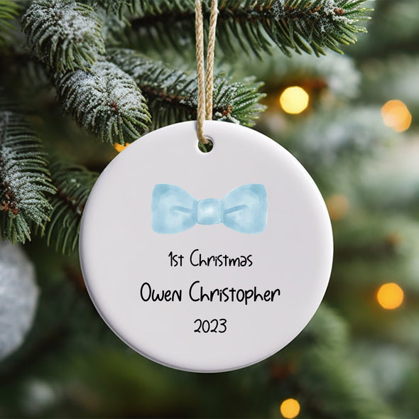 Custom Baby Boy Christmas Ornament