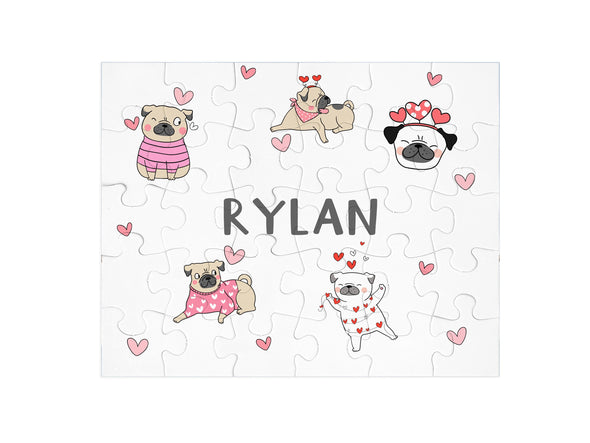 Valentine-themed Personalized Name Puzzle for Kids - Toddler  Preschool Gift  Games