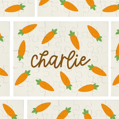 Easter Carrots Name Puzzle - Personalized Toddler, Preschooler, Kids Gift