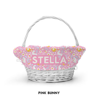 Personalized Easter Basket Liner - Pink Hen