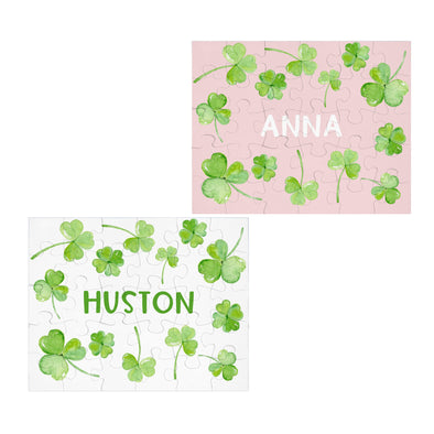 Personalized St Patricks Day Clover Name Puzzle - Toddler Preschool and Kid Gift