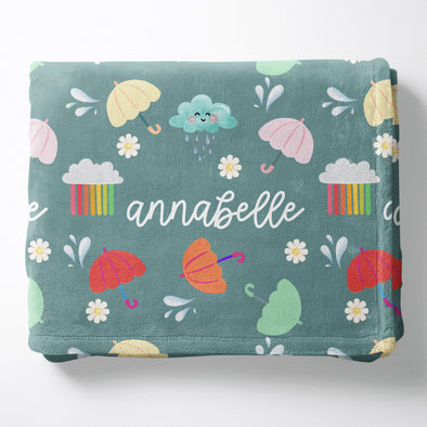 Personalized Easter Blanket - Spring Showers Design