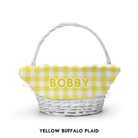 Easter Basket Liner - Personalized Customized Monogram Girl or Boy Basket