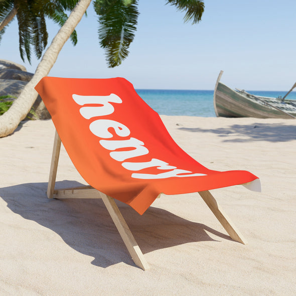 Bold Personalized Beach Towel with Name