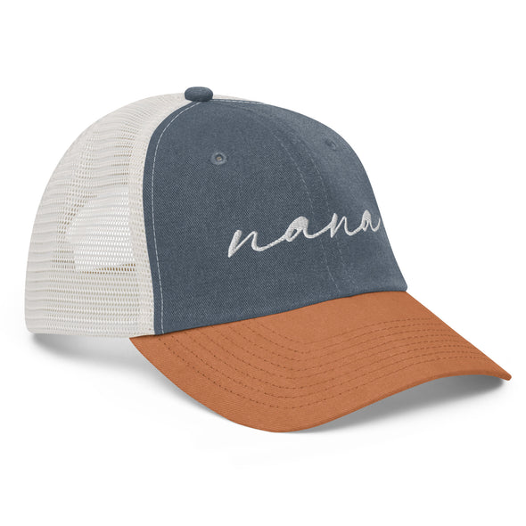 Nana Embroidered Pigment-dyed cap