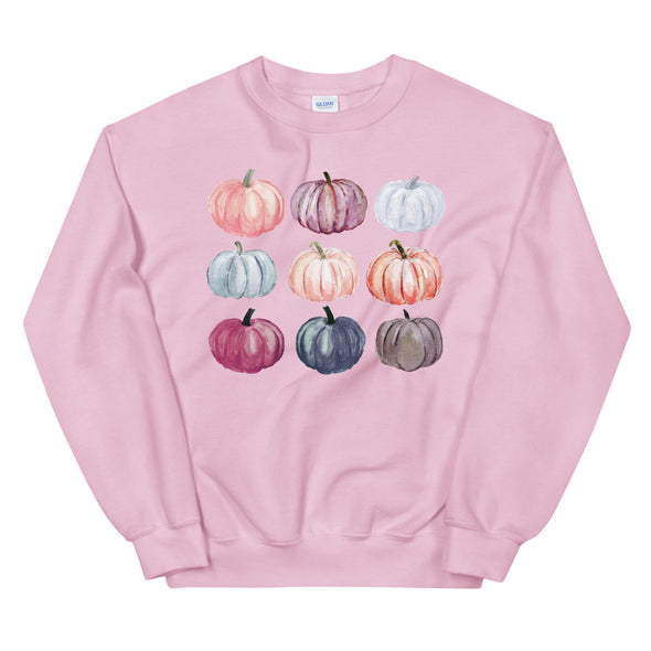 Adult Watercolor Pumpkins Sweatshirt