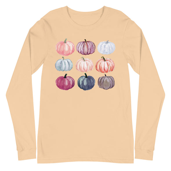 Watercolor Pumpkins - Long Sleeve Tee